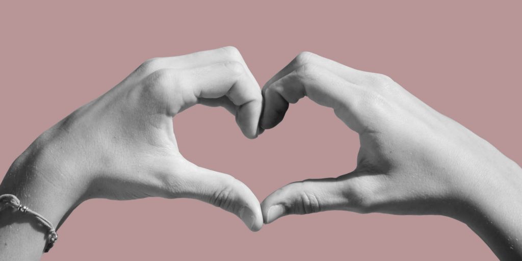 Heart hands. 5 Ways to enjoy Valentine's Day sober and single