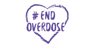 #EndOverdose written all in capitals in the center of a heart.