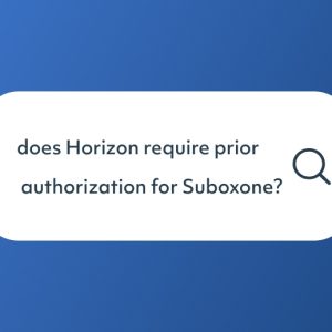 search box that says, "does Horizon require prior authorization for Suboxone?"